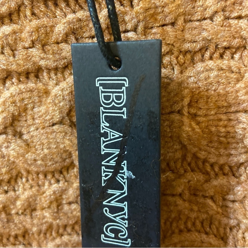 NWT‎ Blank NYC Orange Cable Crew Neck Sweater reg. $225 - Picture 5 of 6